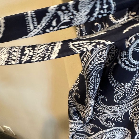 Navy Paisley Jumpsuit - Picture 3 of 9